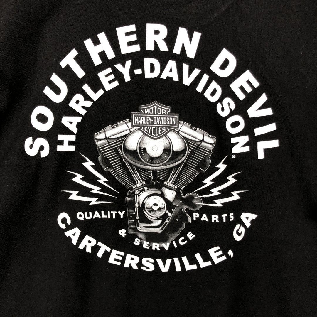 Harley-Davidson Motorcycle Bike T-shirt, Men's XL size cotton black type Vintage Second Hand