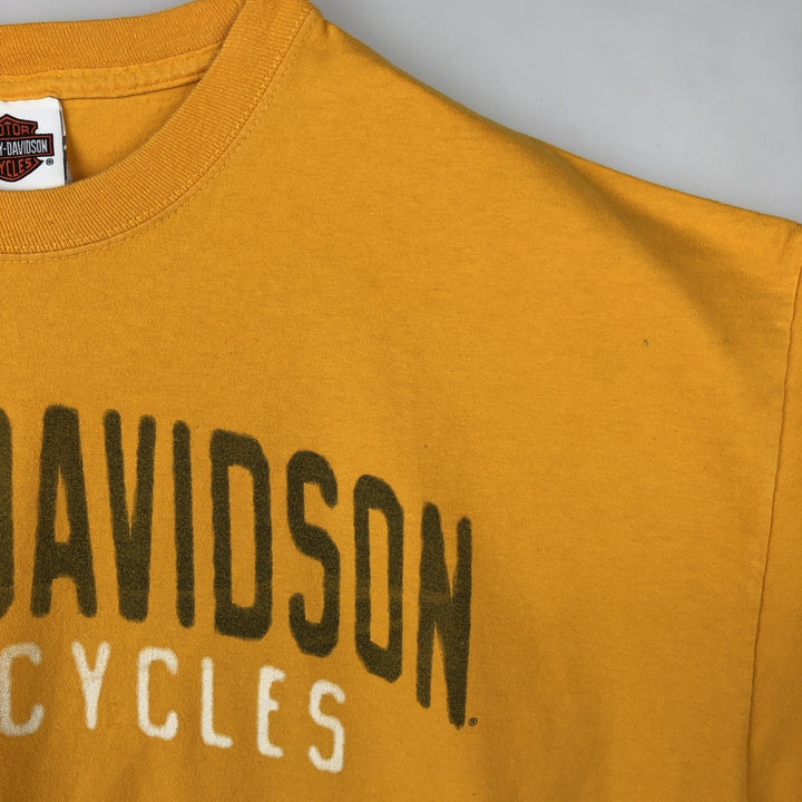 Harley-Davidson Eagle Pattern Motorcycle Bike T-shirt Men's XXL cotton yellow type Vintage Second Hand