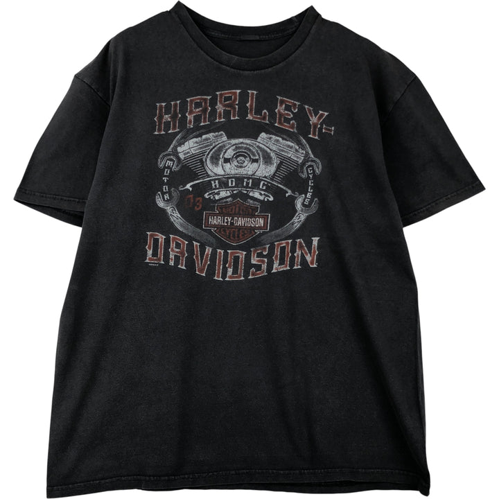 Harley-Davidson Motorcycle Bike T-shirt, Men's XL size unclear Charcoal Vintage Second Hand