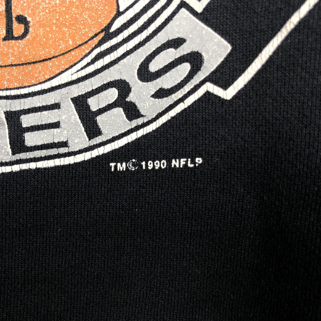 Vintage '90'S Logo Seven NFL Las Vegas Raiders Print Sweatshirt, Men's Size Medium unclear black type Vintage Second Hand