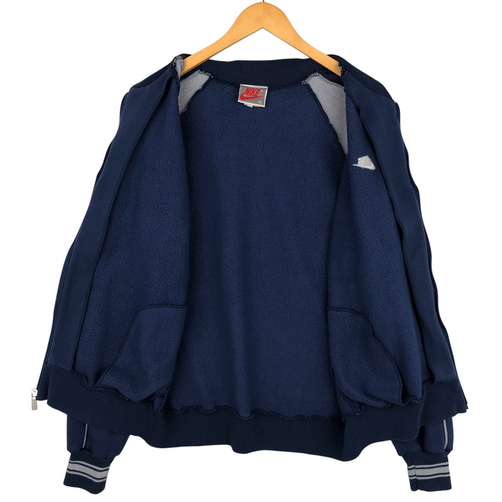 Vintage 90'S Nike silver tag full-zip sweatshirt, men's size XL polyester navy blue type Vintage Second Hand