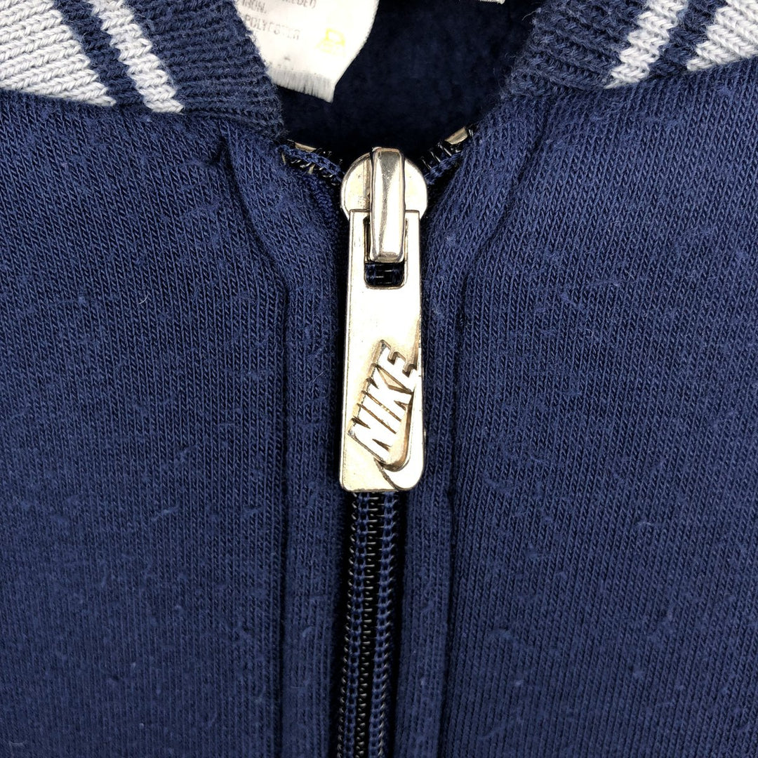 Vintage 90'S Nike silver tag full-zip sweatshirt, men's size XL polyester navy blue type Vintage Second Hand