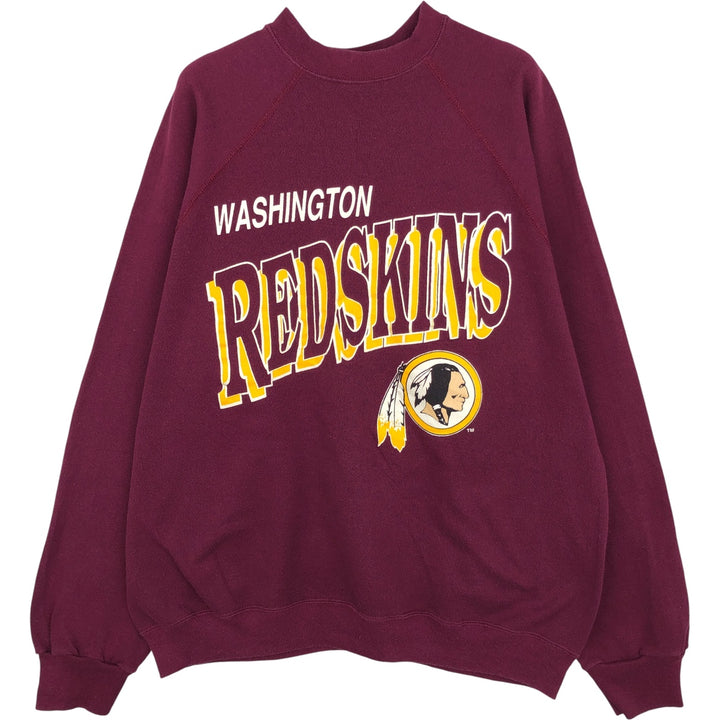 90'S Tultex Maximum Sweats NFL Washington Redskins sweatshirt, made in USA, men's size XL equivalent. cotton burgundy type Vintage Second Hand