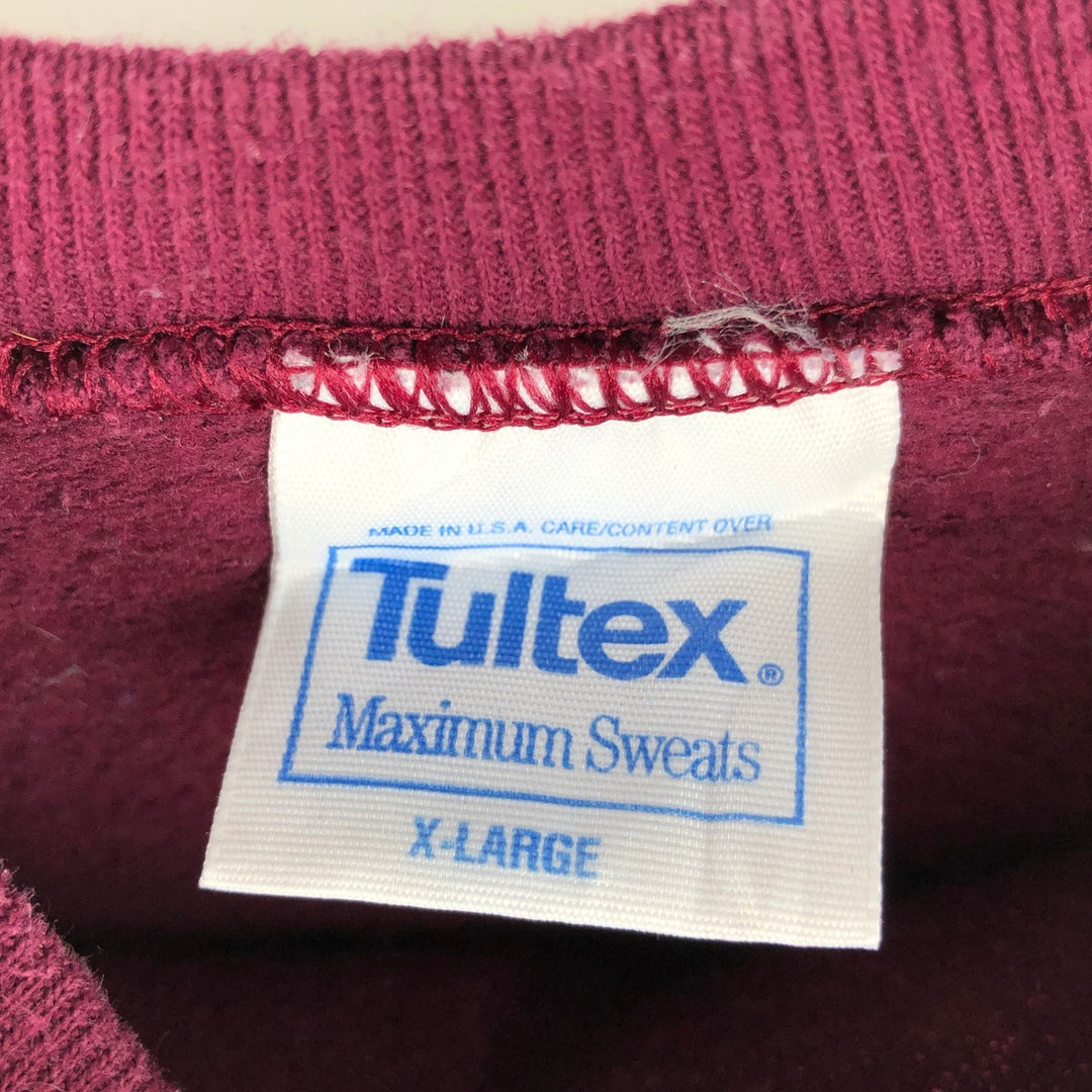 90'S Tultex Maximum Sweats NFL Washington Redskins sweatshirt, made in USA, men's size XL equivalent. cotton burgundy type Vintage Second Hand