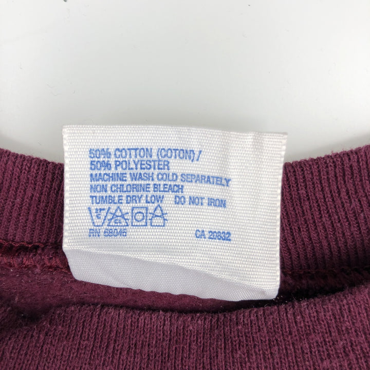 90'S Tultex Maximum Sweats NFL Washington Redskins sweatshirt, made in USA, men's size XL equivalent. cotton burgundy type Vintage Second Hand