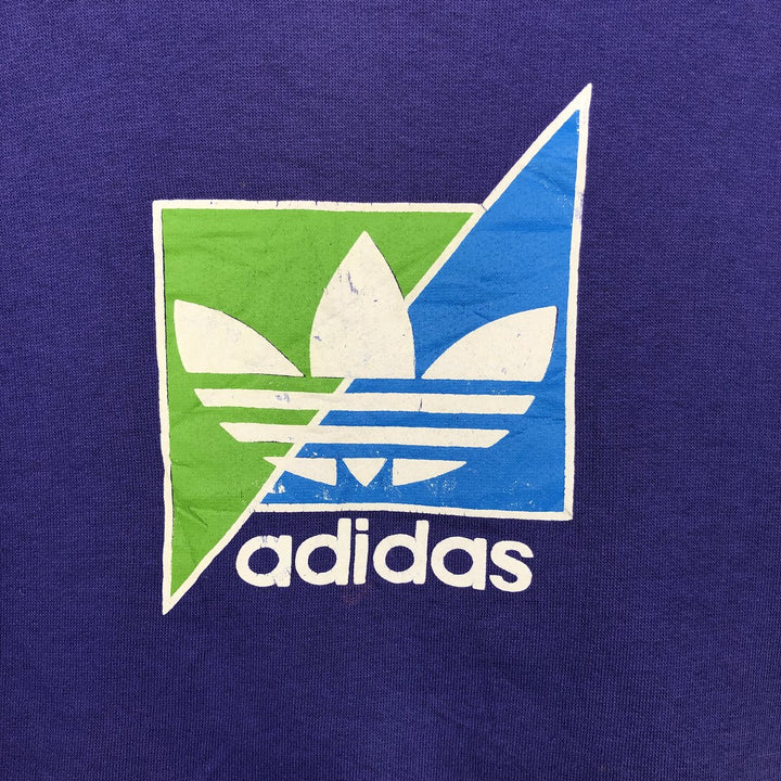 Vintage 80s-90'S Adidas Trefoil Logo Sweatshirt, Men's Size Medium polyester purple type Vintage Second Hand