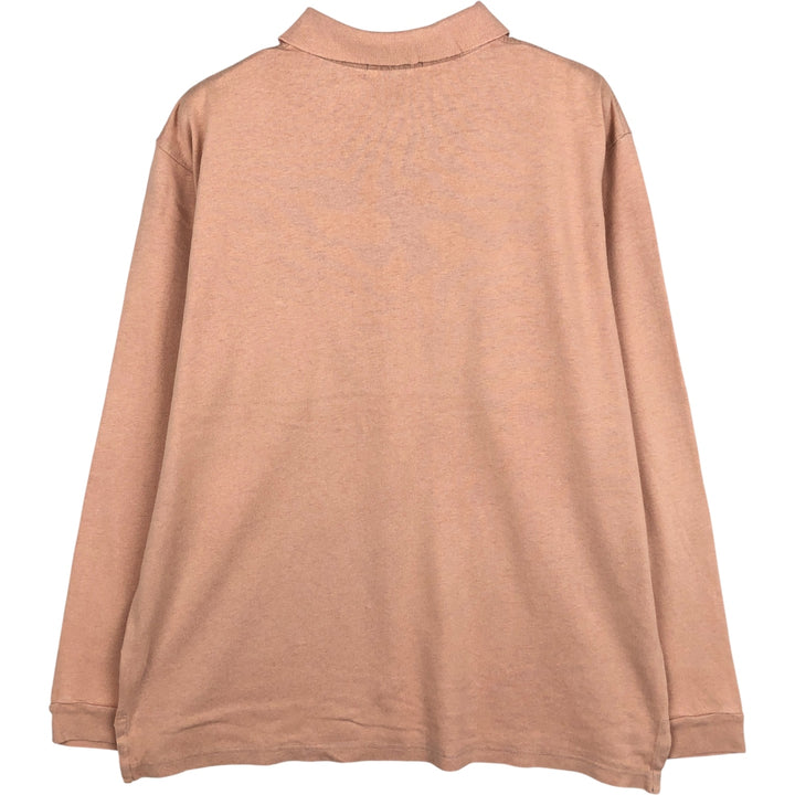 Ralph Lauren POLO by Ralph Lauren long sleeve polo shirt, men's XL size cotton Beige type Vintage Second Hand