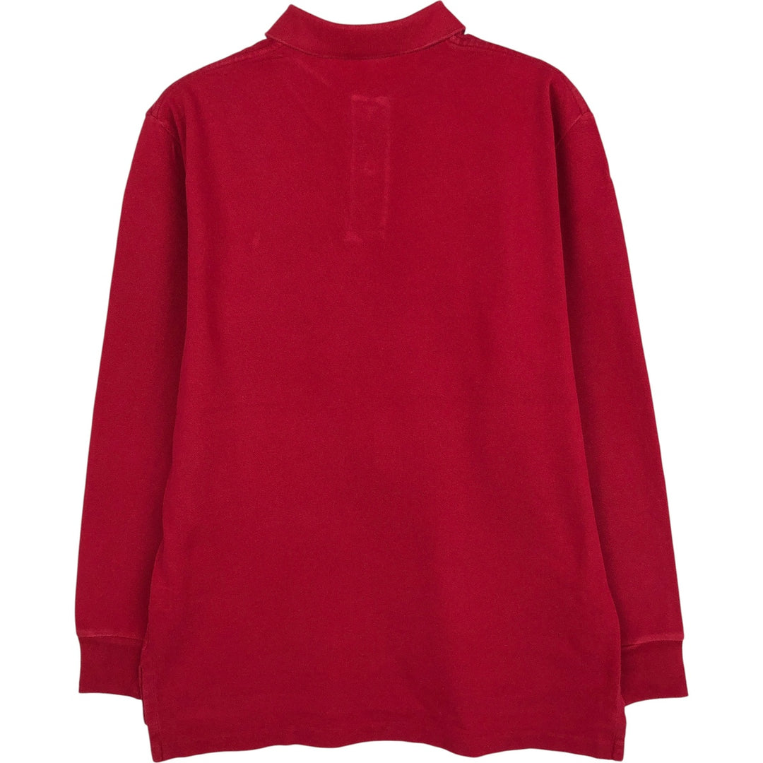 Ralph Lauren POLO by Ralph Lauren long sleeve polo shirt, men's size M cotton red type Vintage Second Hand