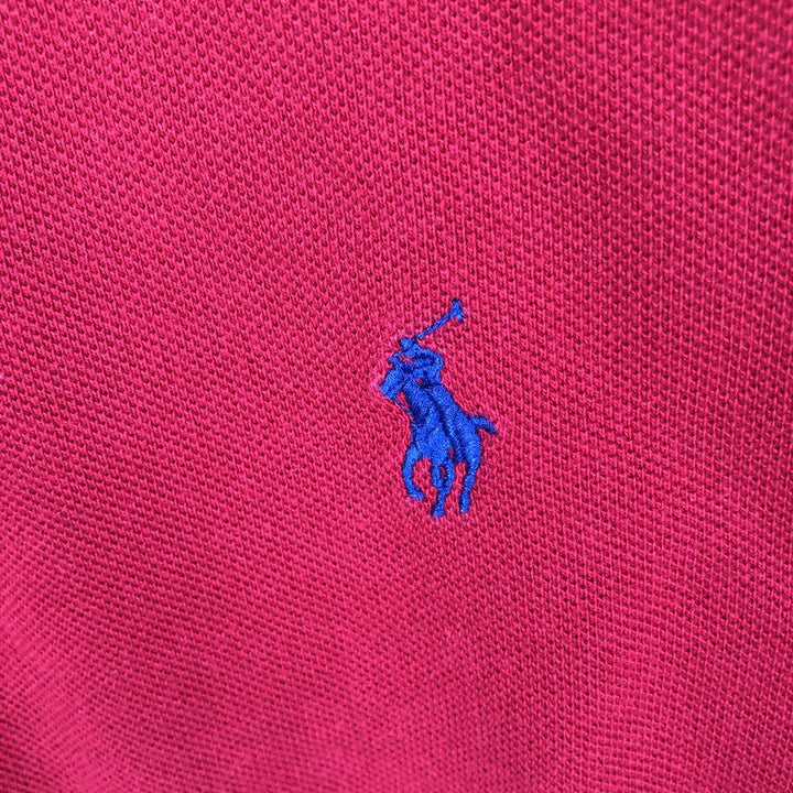 Ralph Lauren POLO by Ralph Lauren long sleeve polo shirt, men's size M cotton red type Vintage Second Hand