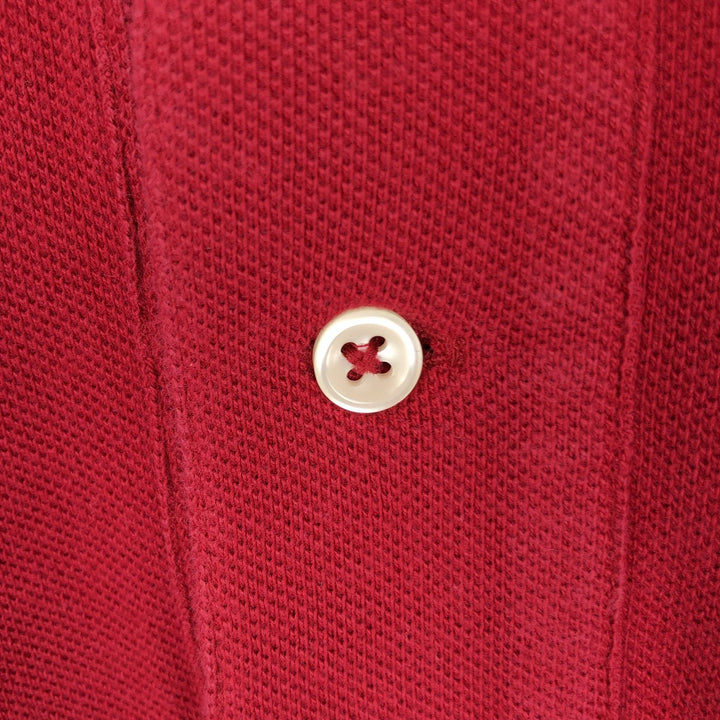 Ralph Lauren POLO by Ralph Lauren long sleeve polo shirt, men's size M cotton red type Vintage Second Hand
