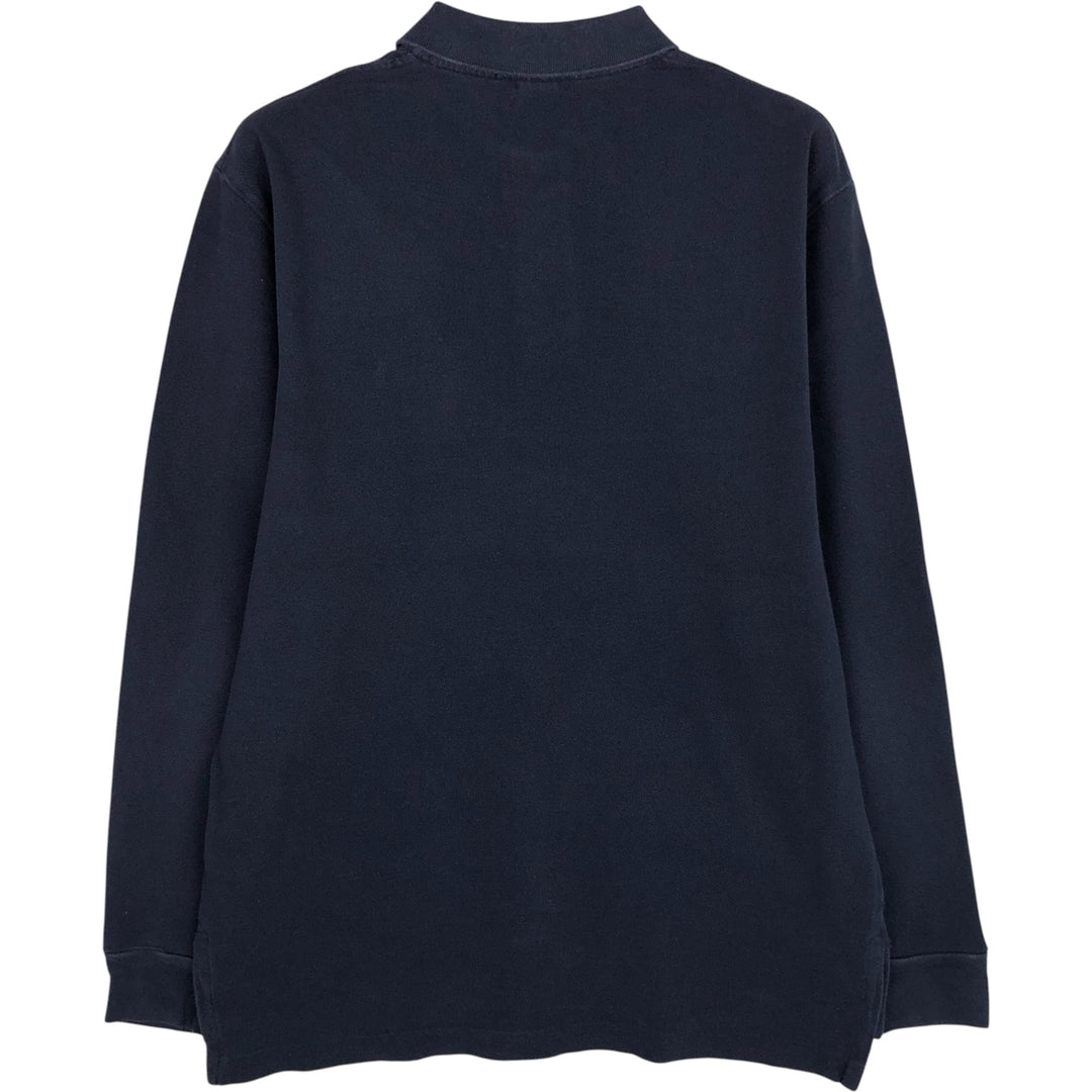 Ralph Lauren POLO by Ralph Lauren long sleeve polo shirt, men's size M cotton navy blue type Vintage Second Hand