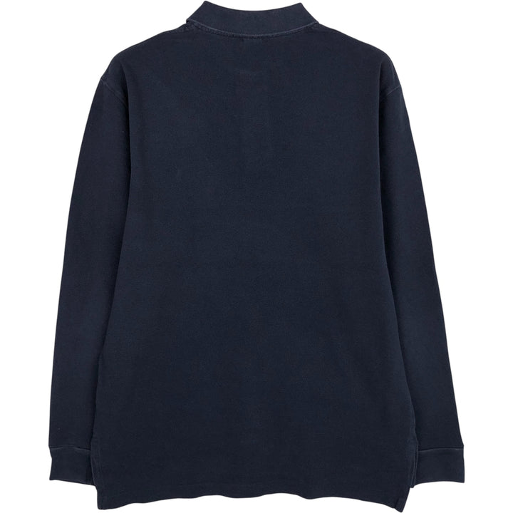 Ralph Lauren POLO by Ralph Lauren long sleeve polo shirt, men's size M cotton navy blue type Vintage Second Hand