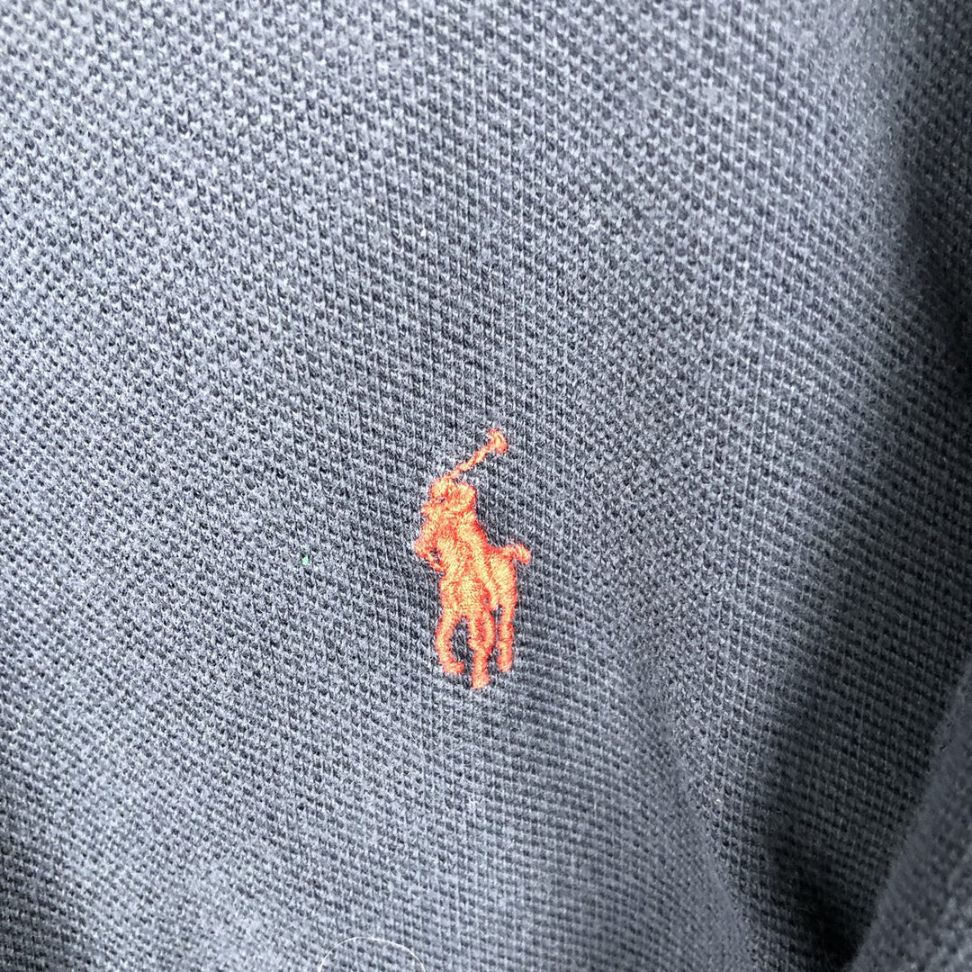 Ralph Lauren POLO by Ralph Lauren long sleeve polo shirt, men's size M cotton navy blue type Vintage Second Hand