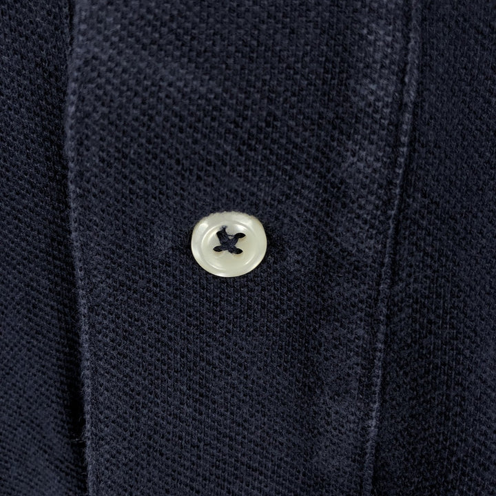 Ralph Lauren POLO by Ralph Lauren long sleeve polo shirt, men's size M cotton navy blue type Vintage Second Hand