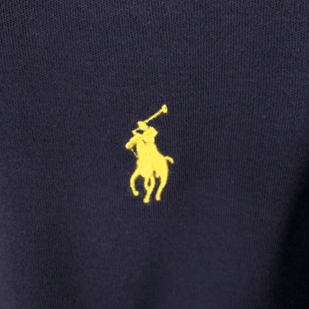 Ralph Lauren POLO by Ralph Lauren long sleeve polo shirt, men's size M cotton navy blue type Vintage Second Hand