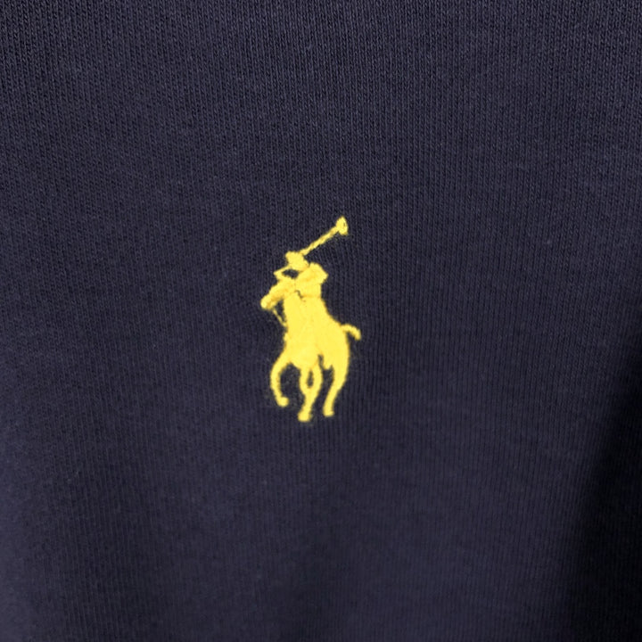Ralph Lauren POLO by Ralph Lauren long sleeve polo shirt, men's size M cotton navy blue type Vintage Second Hand
