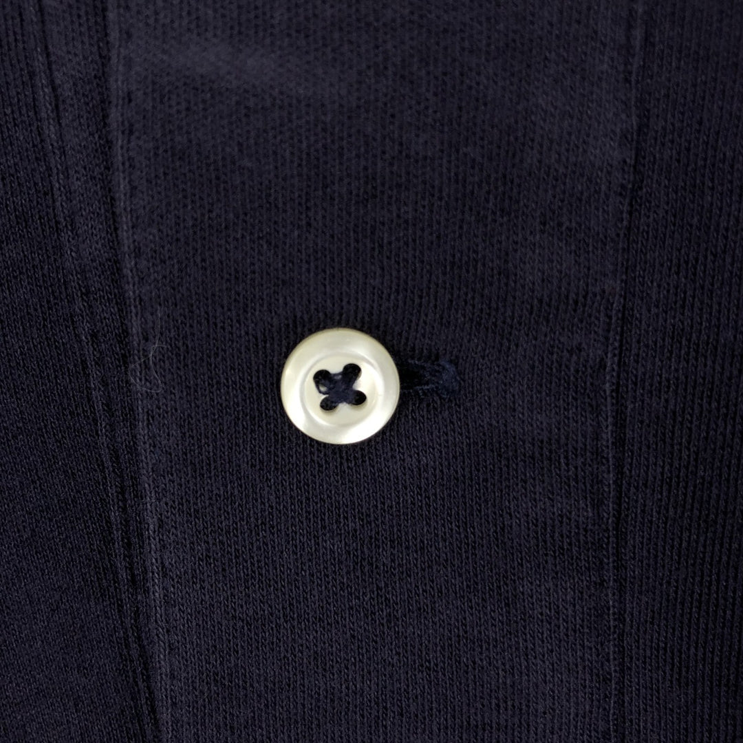 Ralph Lauren POLO by Ralph Lauren long sleeve polo shirt, men's size M cotton navy blue type Vintage Second Hand