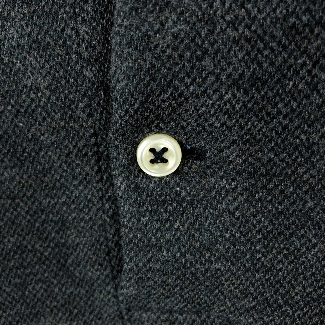 Ralph Lauren POLO by Ralph Lauren long sleeve polo shirt, men's XL size Pima Cotton gray type Vintage Second Hand
