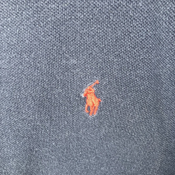 Ralph Lauren POLO by Ralph Lauren long sleeve polo shirt, men's XL size cotton navy blue type Vintage Second Hand