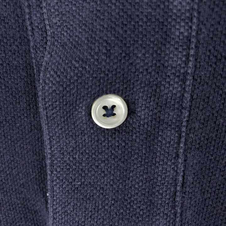 Ralph Lauren POLO by Ralph Lauren long sleeve polo shirt, men's XL size cotton navy blue type Vintage Second Hand