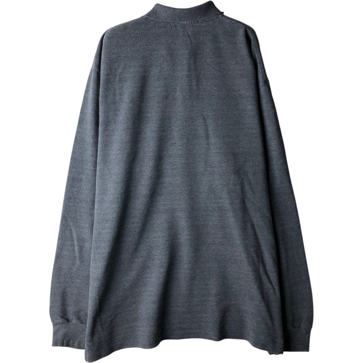 Ralph Lauren POLO by Ralph Lauren long sleeve polo shirt, men's size L cotton Charcoal Vintage Second Hand