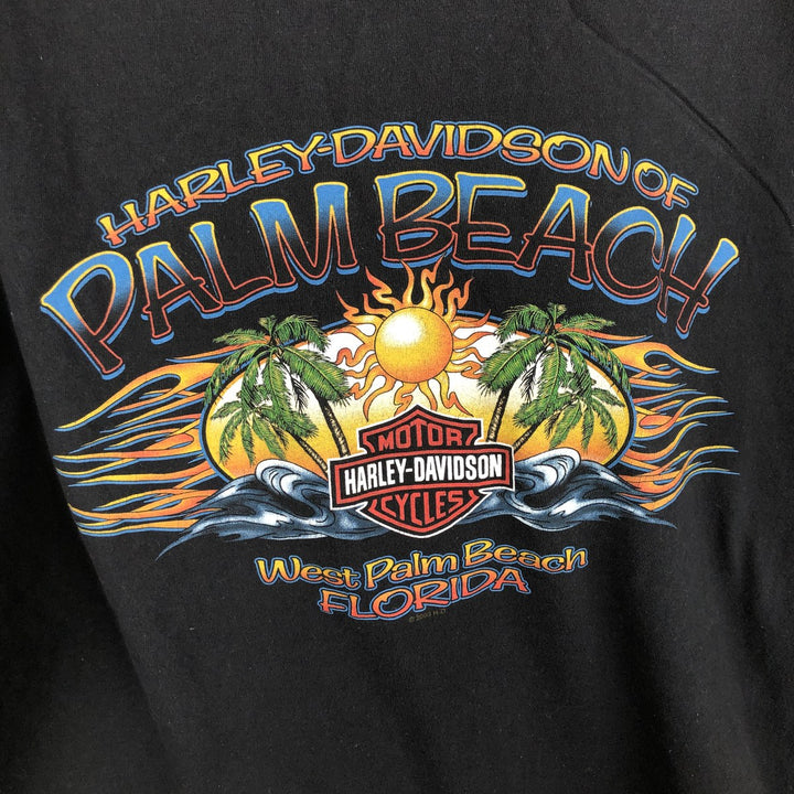 00'S Harley-Davidson Motorcycle Bike T-shirt Made in USA Men's XL cotton black type Vintage Second Hand