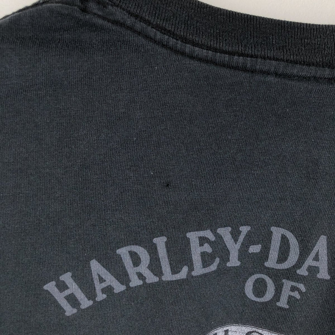 00'S Harley-Davidson Motorcycle Bike T-shirt Made in USA Men's XL cotton black type Vintage Second Hand