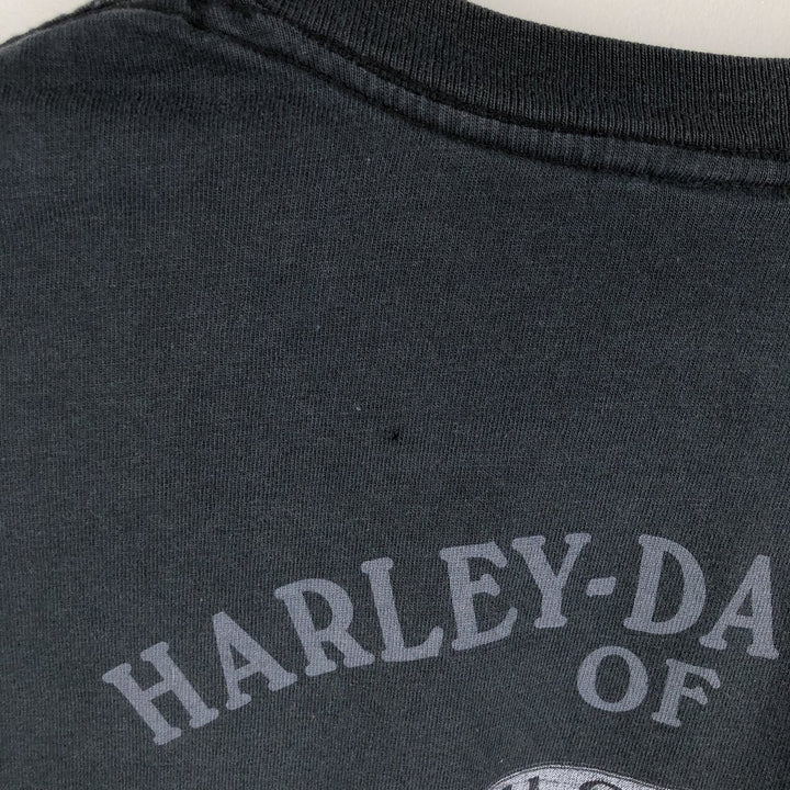 00'S Harley-Davidson Motorcycle Bike T-shirt Made in USA Men's XL cotton black type Vintage Second Hand