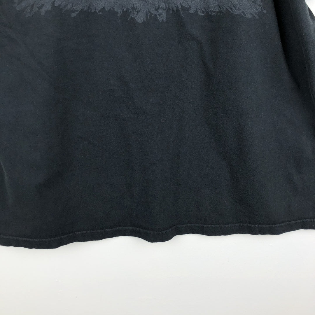 00'S Harley-Davidson Motorcycle Bike T-shirt Made in USA Men's XL cotton black type Vintage Second Hand