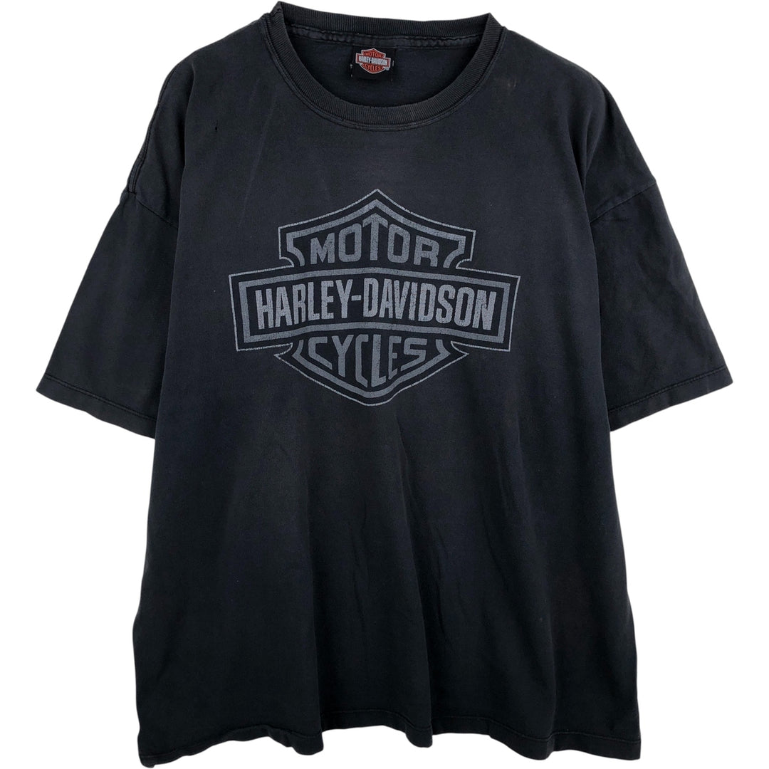 Harley-Davidson Skull Pattern Motorcycle Bike T-shirt Men's XL unclear black type Vintage Second Hand