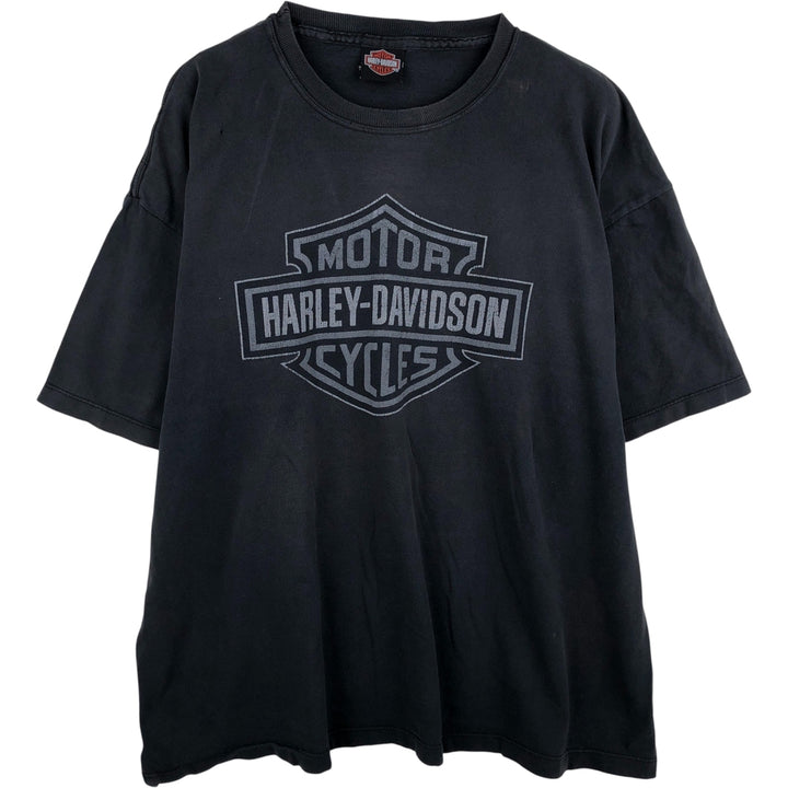 Harley-Davidson Skull Pattern Motorcycle Bike T-shirt Men's XL unclear black type Vintage Second Hand