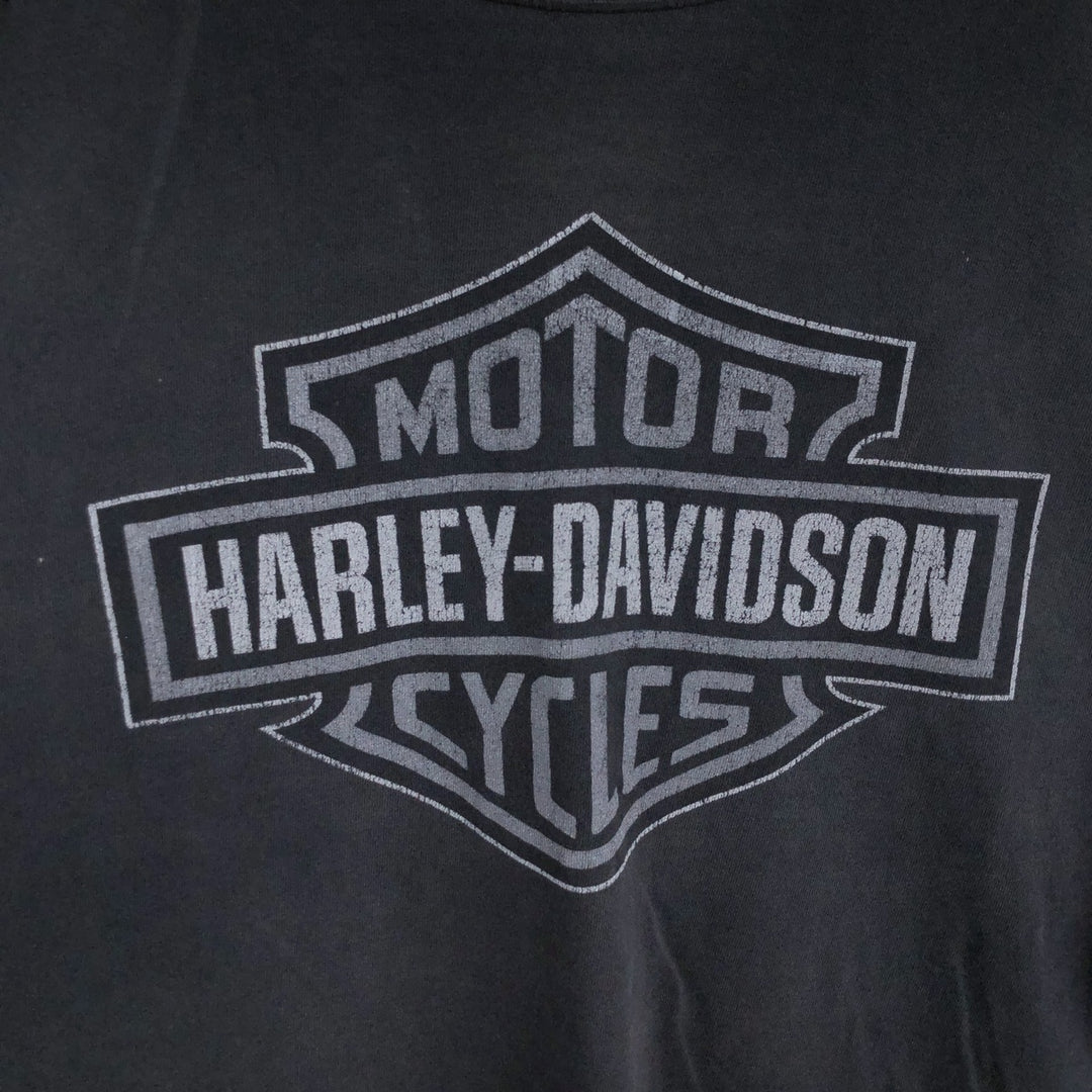 Harley-Davidson Skull Pattern Motorcycle Bike T-shirt Men's XL unclear black type Vintage Second Hand