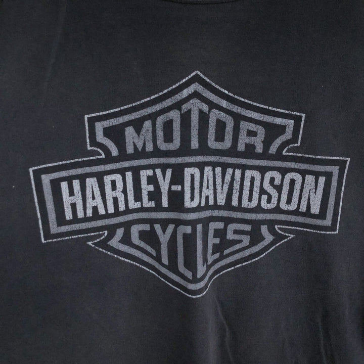 Harley-Davidson Skull Pattern Motorcycle Bike T-shirt Men's XL unclear black type Vintage Second Hand