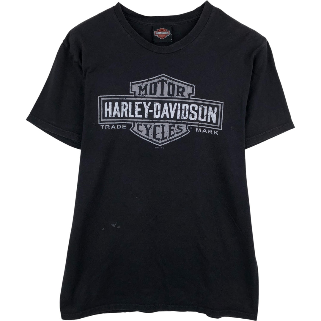 Harley-Davidson Motorcycle Bike T-shirt, Men's Medium cotton black type Vintage Second Hand