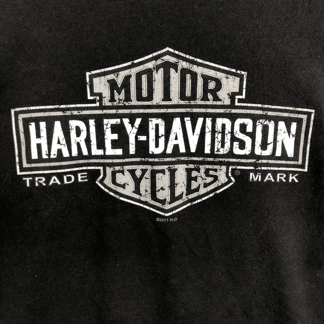 Harley-Davidson Motorcycle Bike T-shirt, Men's Medium cotton black type Vintage Second Hand