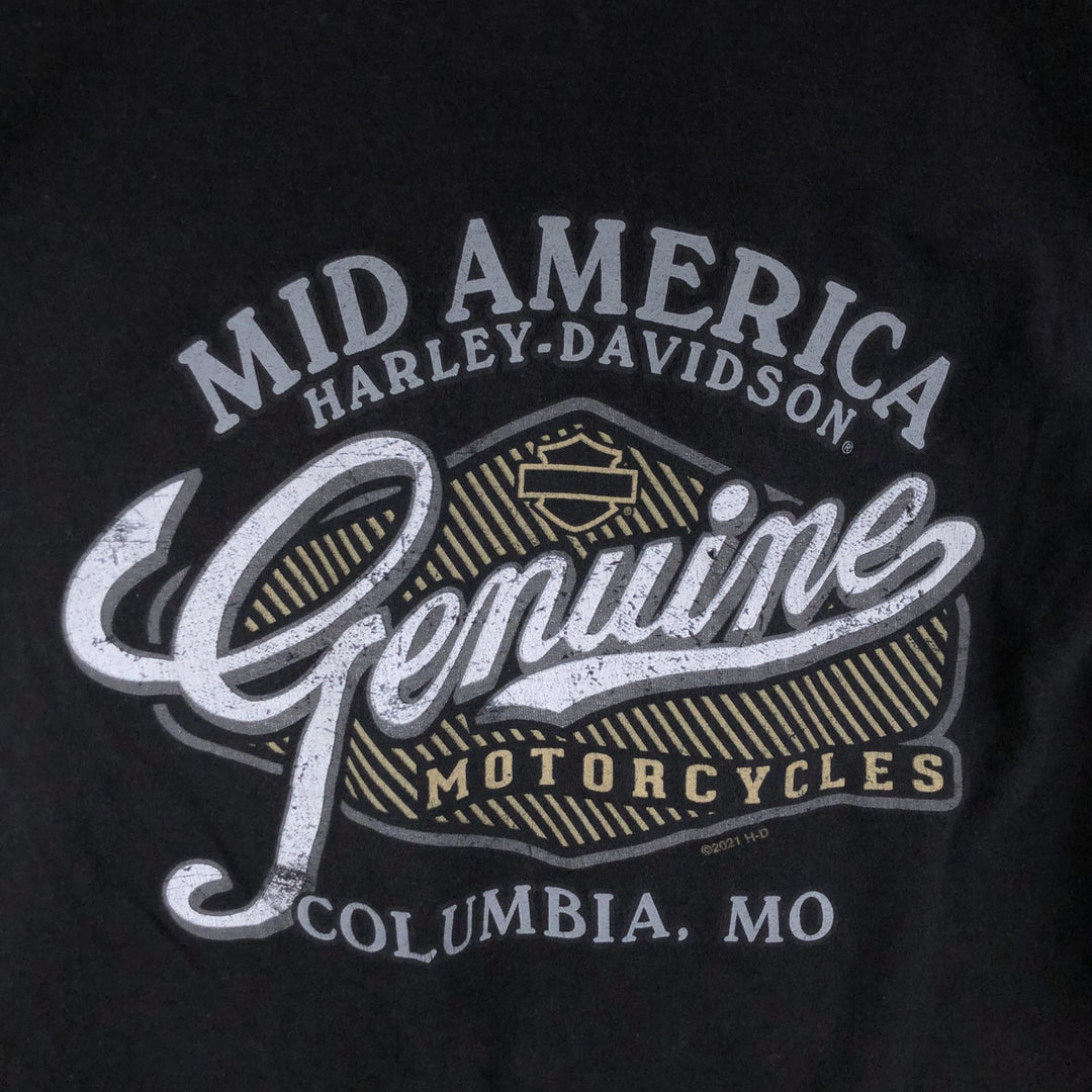 Harley-Davidson Motorcycle Bike T-shirt, Men's Medium cotton black type Vintage Second Hand
