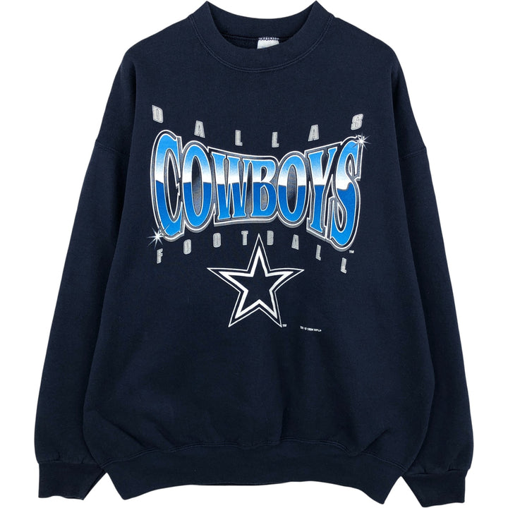 Vintage 90'S SALEM NFL Dallas Cowboys Print Sweatshirt, Made in USA, Men's XXL cotton navy blue type Vintage Second Hand