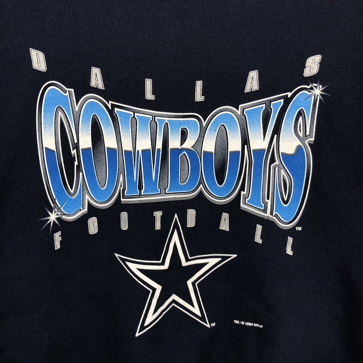 Vintage 90'S SALEM NFL Dallas Cowboys Print Sweatshirt, Made in USA, Men's XXL cotton navy blue type Vintage Second Hand
