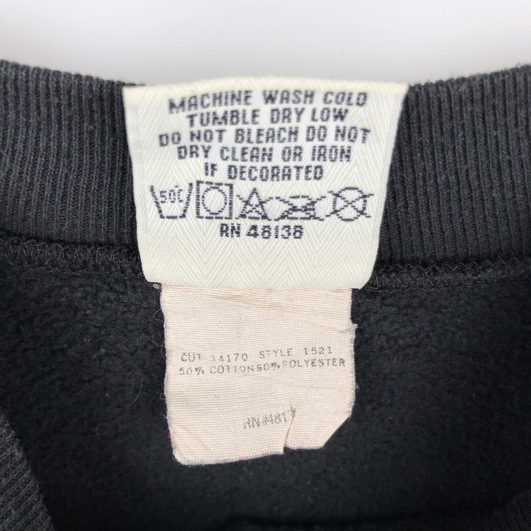 90'S Nutmeg NFL Las Vegas Raiders Logo Sweatshirt, Made in USA, Vintage, Men's Size L cotton black type Vintage Second Hand