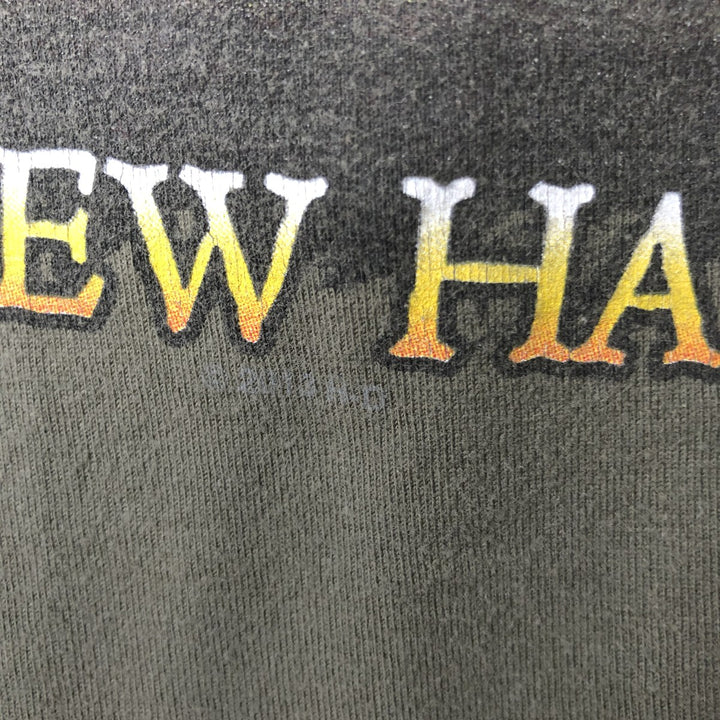 Harley-Davidson Fire Pattern Motorcycle Bike T-Shirt Men's XL cotton Khaki type Vintage Second Hand