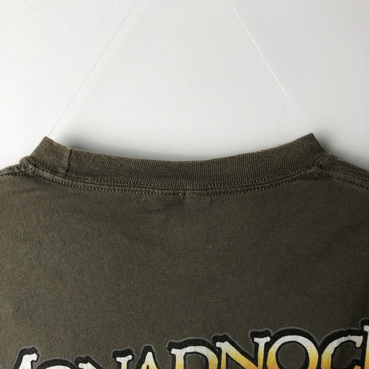 Harley-Davidson Fire Pattern Motorcycle Bike T-Shirt Men's XL cotton Khaki type Vintage Second Hand