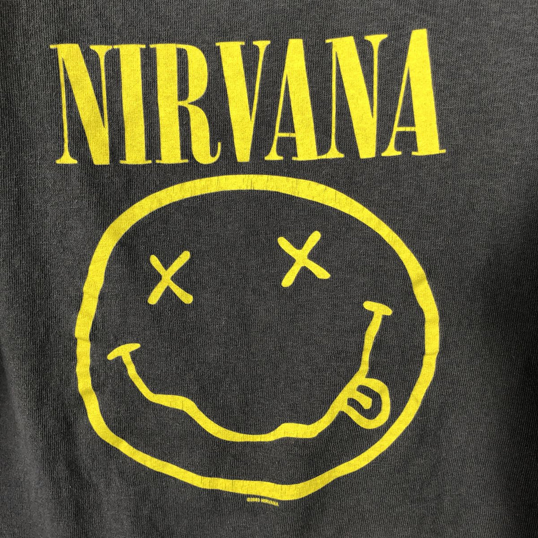 2000'S anvil NIRVANA band T-shirt, men's size small cotton Charcoal Vintage Second Hand