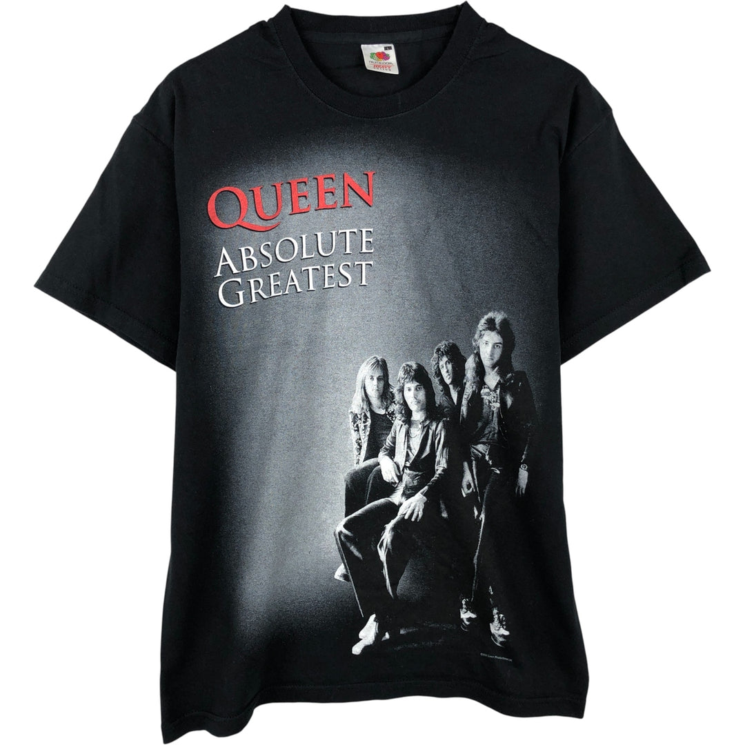 2000'S Fruit of the Loom Queen Band T-Shirt, Men's Size L cotton black type Vintage Second Hand