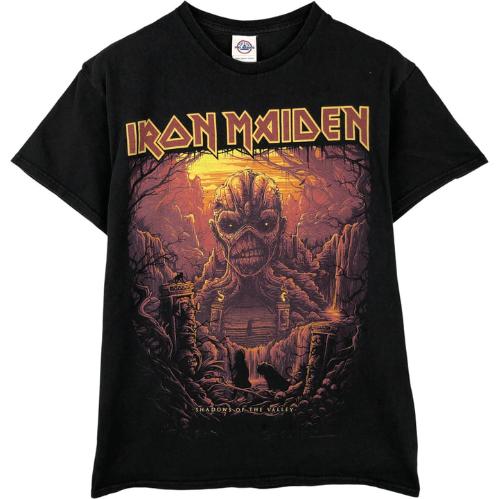 DELTA PRO WEIGHT IRON MAIDEN band T-shirt, size M (men's) cotton black type Vintage Second Hand