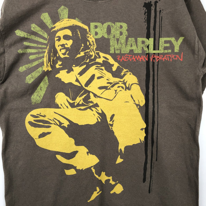 ZION BOB MARLEY Bob Marley Band T-shirt Band T Men's L size cotton Khaki type Vintage Second Hand