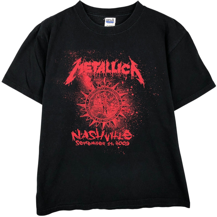 Anvil Metallica Band T-Shirt, Men's Medium cotton black type Vintage Second Hand