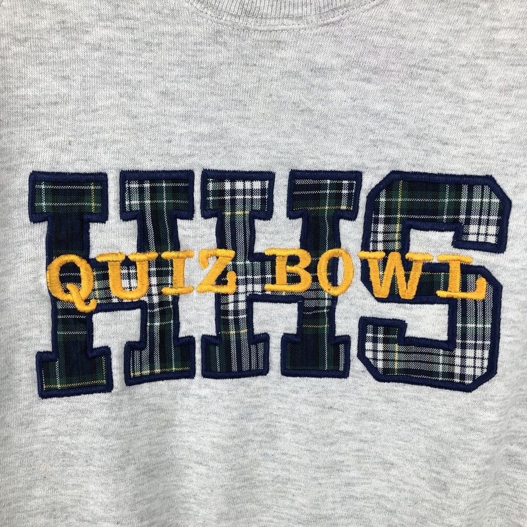 80s-90'S Jerzees College Sweatshirt, Made in USA, Men's Size L, Vintage cotton gray type Vintage Second Hand