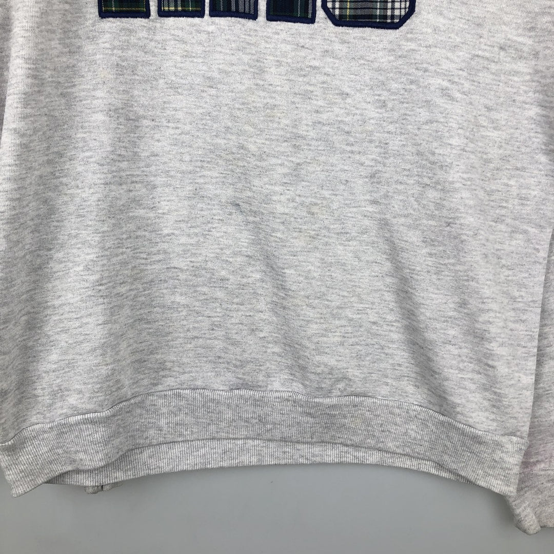 80s-90'S Jerzees College Sweatshirt, Made in USA, Men's Size L, Vintage cotton gray type Vintage Second Hand