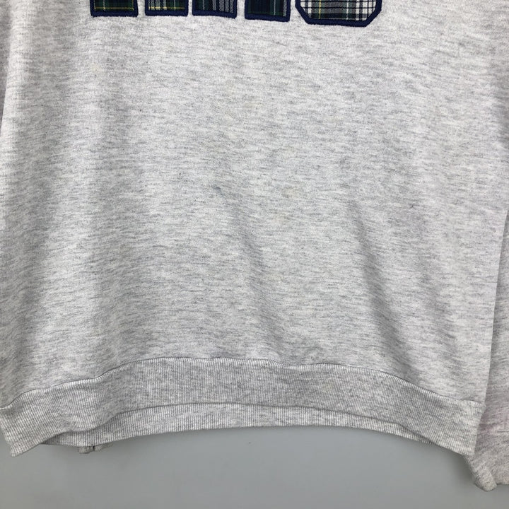 80s-90'S Jerzees College Sweatshirt, Made in USA, Men's Size L, Vintage cotton gray type Vintage Second Hand