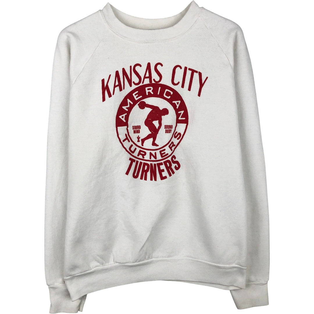 90'S SCREEN STARS College Sweatshirt, Made in USA, Men's Size L, Vintage cotton white type Vintage Second Hand